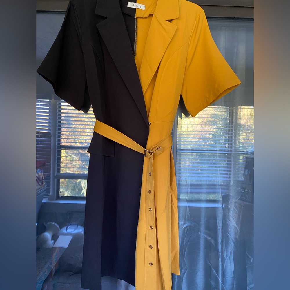 Two toned suited dress